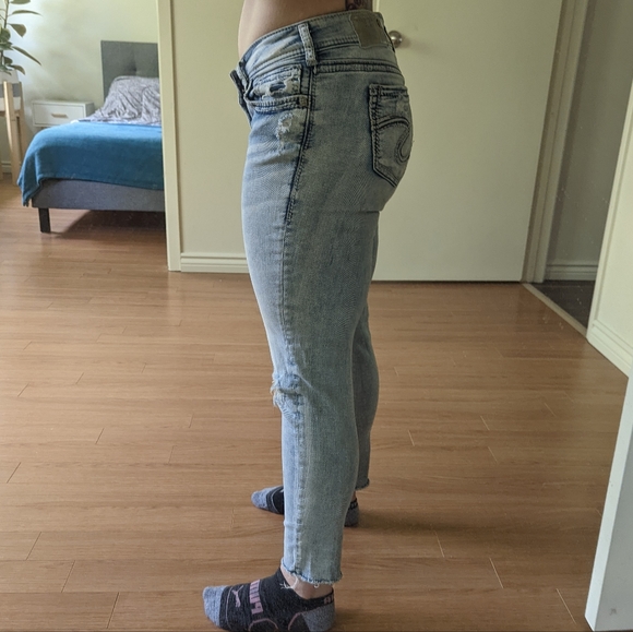 Super Stretch Silver Blue Jeans W28/L26 - Picture 3 of 8